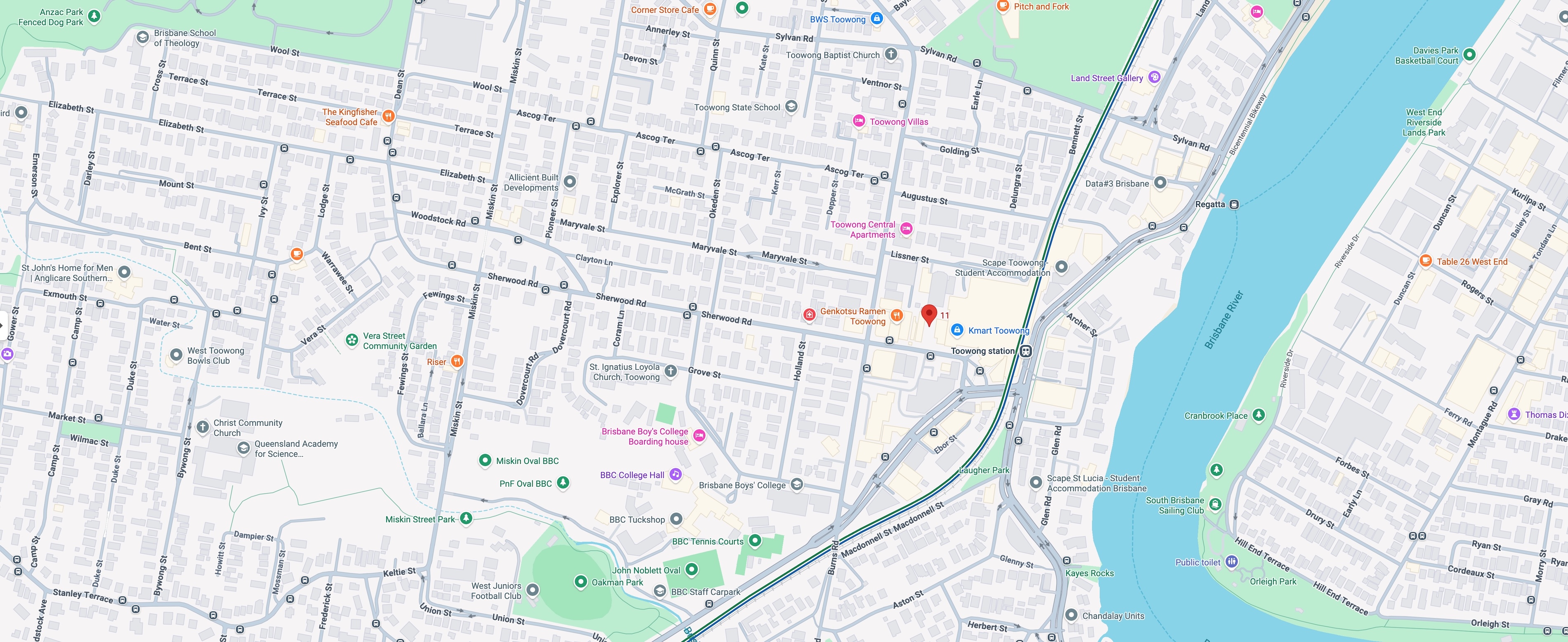 Map showing Lumaura Psychology location in Toowong